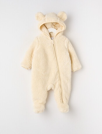 Teeny Weeny Sleep Sherpa Hooded Pramsuit product photo
