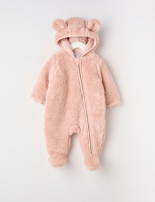 Teeny Weeny Sleep Sherpa Hooded Pramsuit product photo