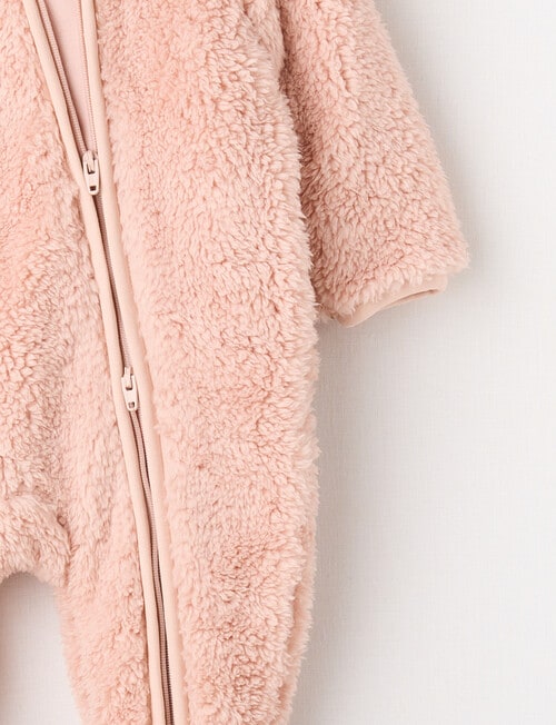 Teeny Weeny Sleep Sherpa Hooded Pramsuit product photo View 02 L