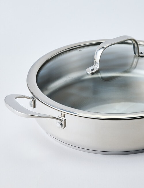 Stevens Titan Stainless Steel Saute Pan with Lid, 28cm product photo View 03 L