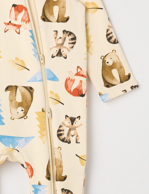 Teeny Weeny Sleep Fleece Woodland Friends Sleepsuit product photo View 02 L