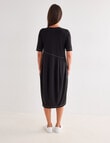 Ella J Short Sleeve Knit Dress, Black product photo View 02 S