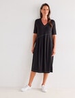 Ella J Short Sleeve Knit Dress, Black product photo View 03 S