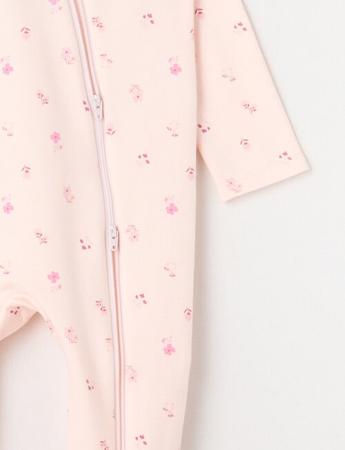 Teeny Weeny Sleep Fleece Floral Sleepsuit product photo View 02 L