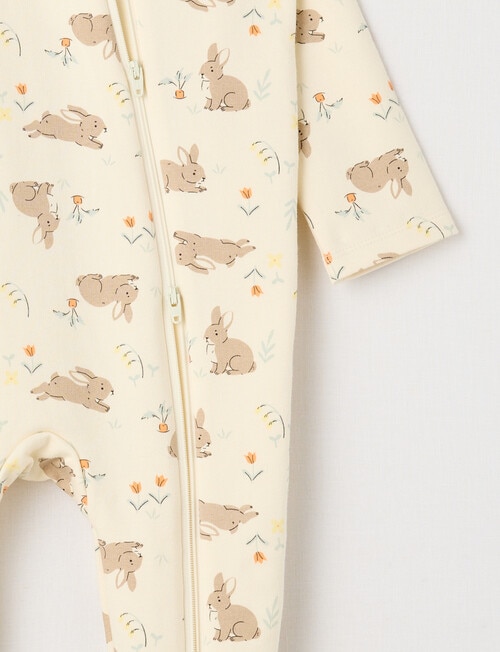 Teeny Weeny Sleep Fleece Bunny Sleepsuit product photo View 02 L
