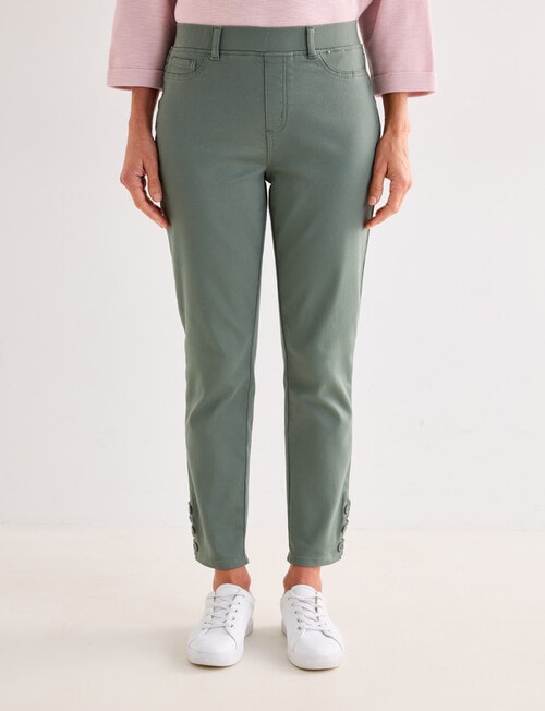 Ella J Coloured Jean, Sage product photo