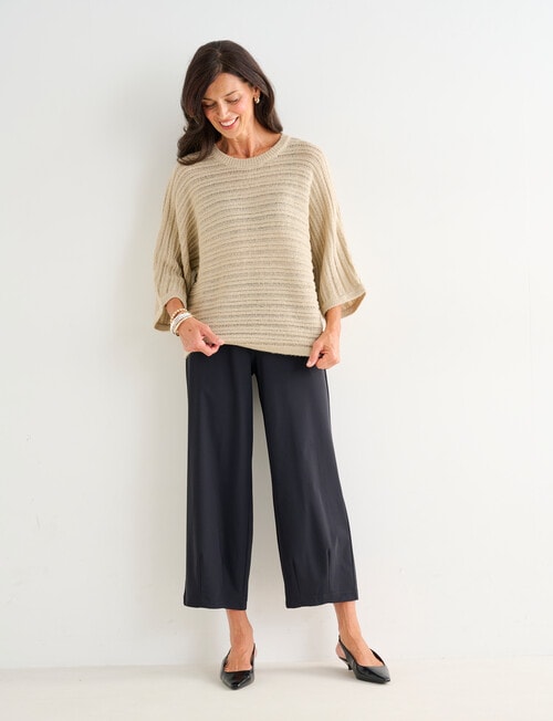 Ella J Barrel Leg Pant, Black product photo View 03 L
