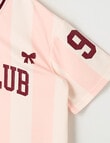 Switch Short Sleeve Oversized Sports Jersey, Baby Pink & Berry product photo View 03 S