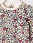 Teeny Weeny Play Time Stretch Cotton Long-Sleeve Bodysuit, Cream product photo View 02 S