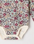 Teeny Weeny Play Time Stretch Cotton Long-Sleeve Bodysuit, Cream product photo View 03 S