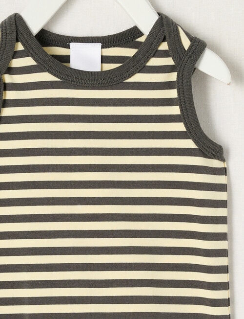 Teeny Weeny Play Time Stretch Cotton Short-Sleeve Bodysuit, Green product photo View 02 L