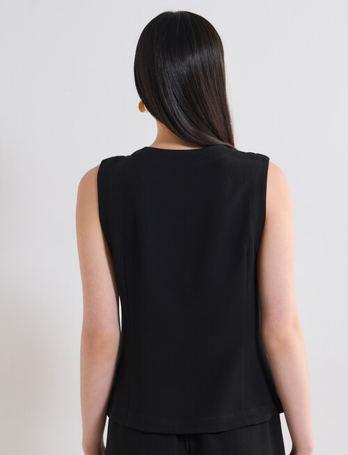 State of play Foy High Neck Waistcoat, Black product photo View 02 L