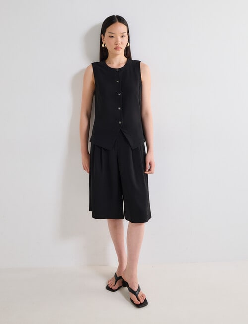 State of play Foy High Neck Waistcoat, Black product photo View 03 L