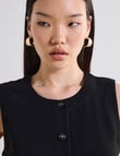 State of play Foy High Neck Waistcoat, Black product photo View 04 S