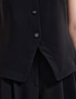 State of play Foy High Neck Waistcoat, Black product photo View 08 S