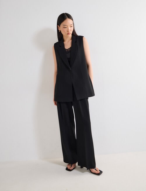 State of play Lloyd Sleeveless Blazer, Black product photo View 11 L