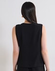State of play Foy High Neck Waistcoat, Black product photo View 02 S