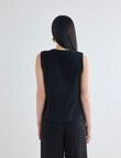 State of play Foy High Neck Waistcoat, Black product photo View 02 S