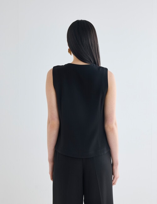 State of play Foy High Neck Waistcoat, Black product photo View 02 L