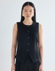 State of play Foy High Neck Waistcoat, Black product photo View 04 S
