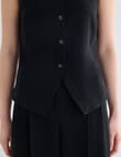 State of play Foy High Neck Waistcoat, Black product photo View 05 S