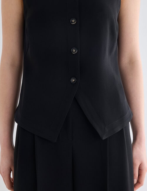 State of play Foy High Neck Waistcoat, Black product photo View 05 L