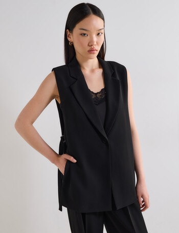 State of play Lloyd Sleeveless Blazer, Black product photo