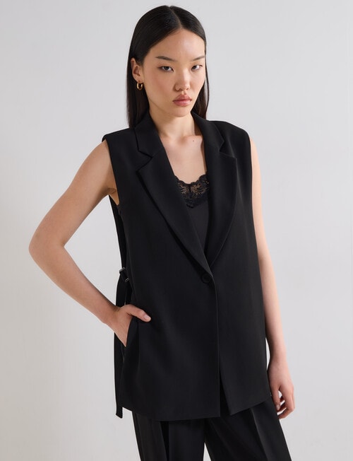 State of play Lloyd Sleeveless Blazer, Black product photo