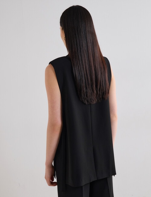 State of play Lloyd Sleeveless Blazer, Black product photo View 02 L