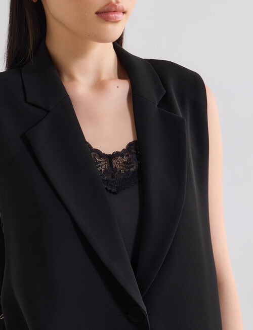 State of play Lloyd Sleeveless Blazer, Black product photo View 07 L