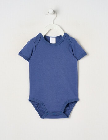 Teeny Weeny Play Time Stretch Cotton Sleeveless Bodysuit, Blue product photo