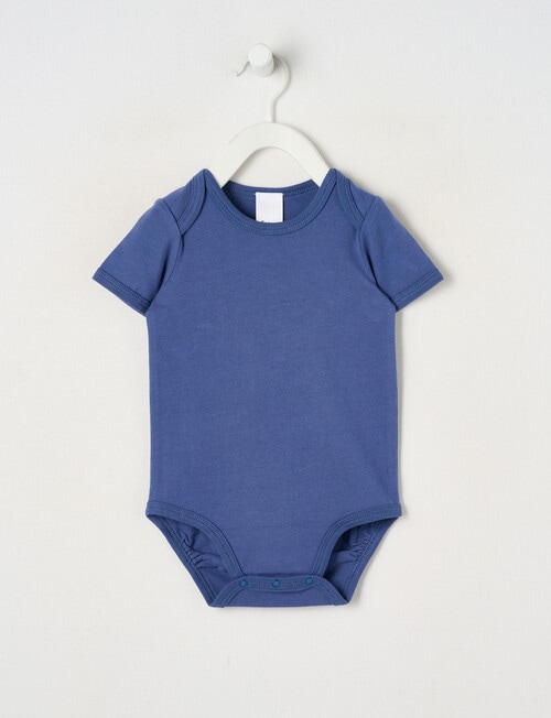 Teeny Weeny Play Time Stretch Cotton Sleeveless Bodysuit, Blue product photo