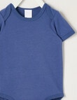 Teeny Weeny Play Time Stretch Cotton Sleeveless Bodysuit, Blue product photo View 02 S