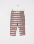Teeny Weeny Play Time Stripe Fleece Pant, Brown product photo