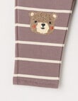 Teeny Weeny Play Time Stripe Fleece Pant, Brown product photo View 02 S