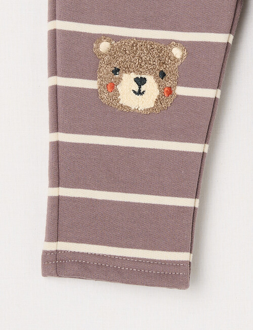 Teeny Weeny Play Time Stripe Fleece Pant, Brown product photo View 02 L