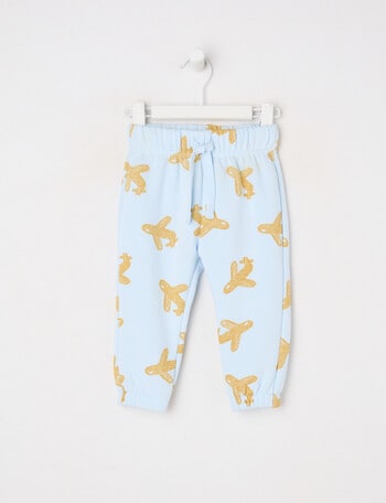 Teeny Weeny Play Time Plane Fleece Trackpant, Blue product photo