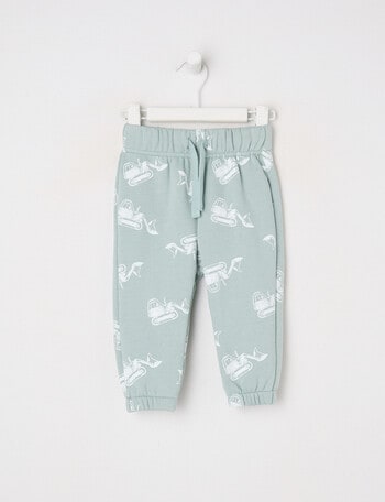 Teeny Weeny Play Time Digger Fleece Trackpant, Sea Foam product photo