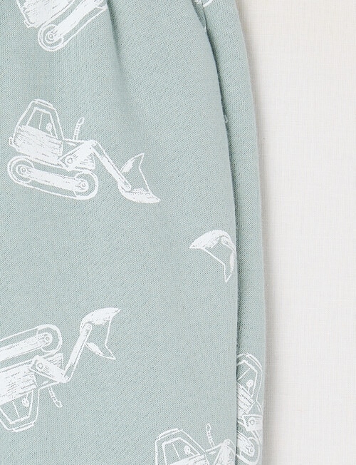 Teeny Weeny Play Time Digger Fleece Trackpant, Sea Foam product photo View 02 L