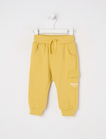Teeny Weeny Play Time Fleece Trackpant, Mustard product photo