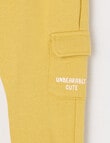 Teeny Weeny Play Time Fleece Trackpant, Mustard product photo View 02 S