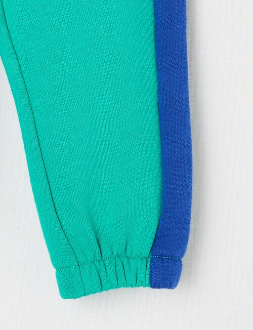 Teeny Weeny Play Time Fleece Trackpant, Emerald Green product photo View 02 L