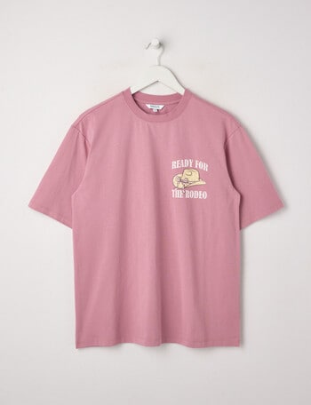 Switch Rodeo Short Sleeve Oversized Tee, Heather Rose product photo