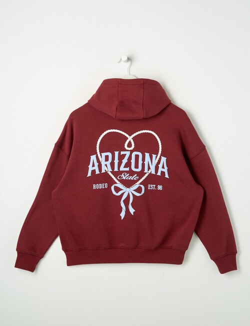 Switch Arizona Rodeo Oversized Hoodie, Burgundy & Cornflower product photo View 04 L