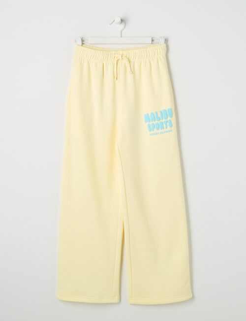 Switch Malibu Sports Wide Leg Trackpant, Lemon & Aqua product photo