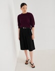 State of play Lark Short Sleeve Cashmere Blend Sweater, Dark Cherry product photo View 03 S