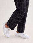 Ella J Ponte Straight Leg Pant, Black Check product photo View 05 S