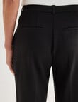 Ella J Ponte Tapered Trouser, Shorter Length, Black product photo View 05 S