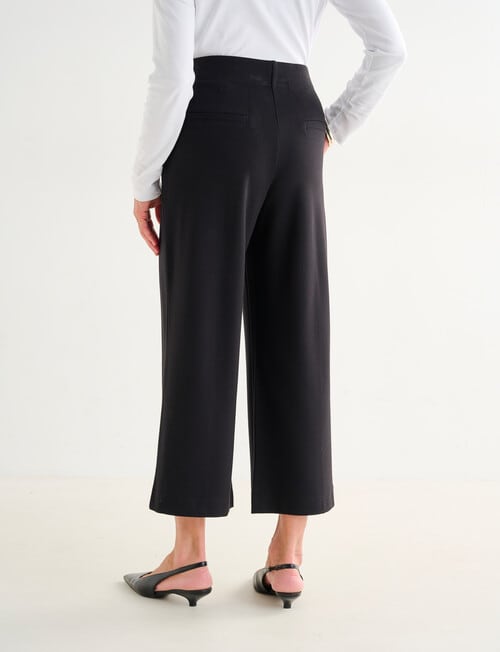 Ella J Ponte Culotte Shorter Length Pant, Black product photo View 02 L