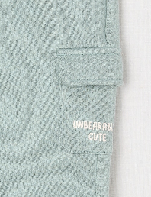 Teeny Weeny Play Time Fleece Trackpant, Sage product photo View 02 L